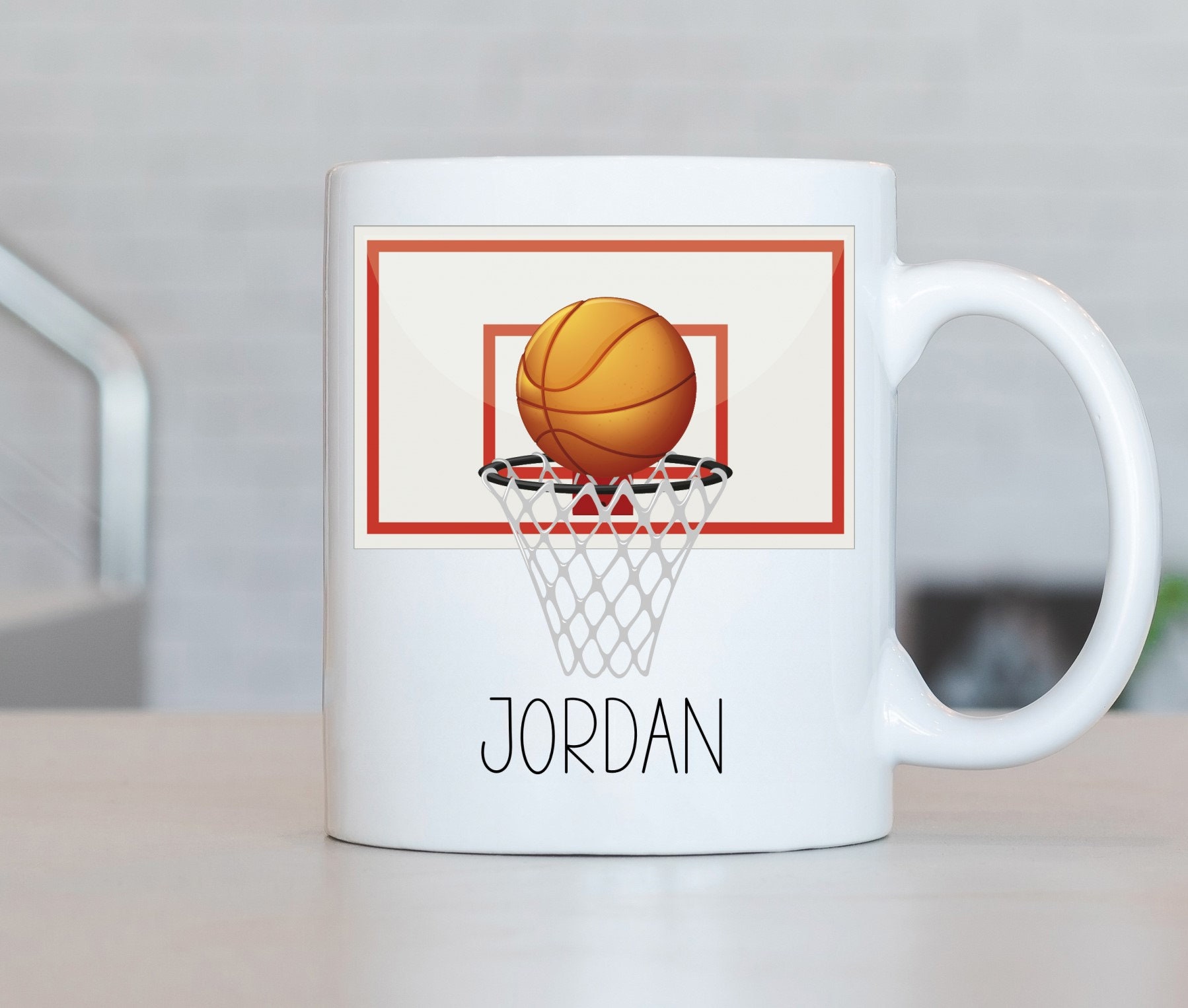 Basketball Mug Personalized Basketball Coffee Cup Basketball Etsy
