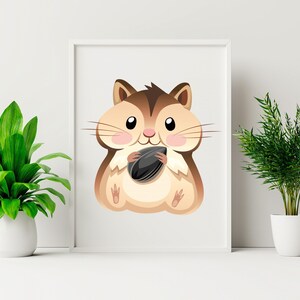 Hamster Poster, Hamster Gift, Hamster Present, Hamster Gifts Idea, Hamster Print, Hamster Wall Art Decor, Hamster Lover Gifts LP85