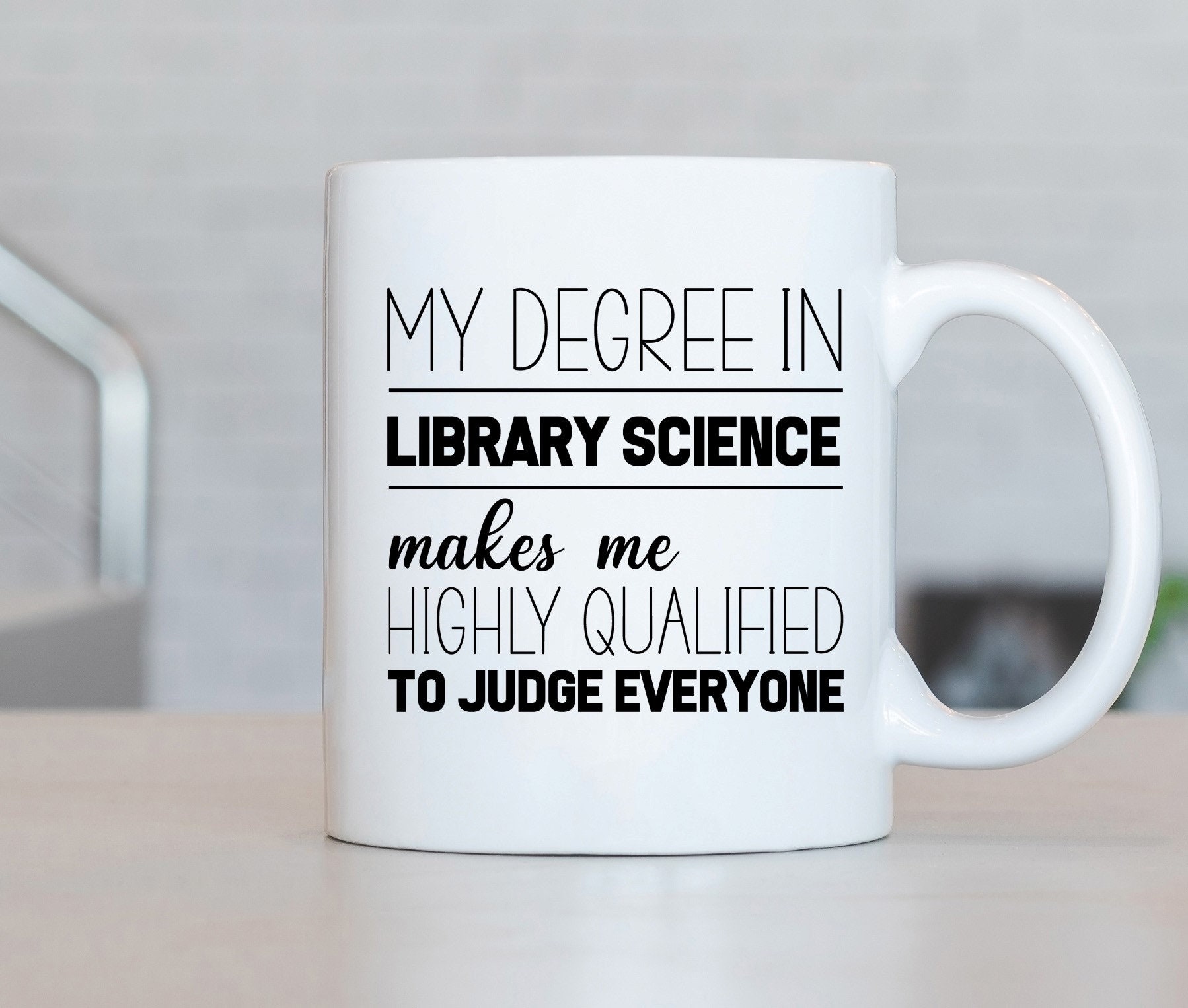 Library Science Degree Mug Library Science Degree Gift Etsy