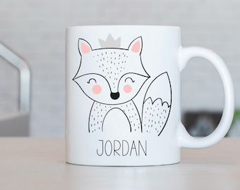 Fox Mug, Personalized Fox Coffee Cup, Fox Present, Fox Gift Ideas, Fox Birthday Gifts LL21