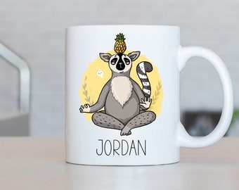 Lemur Mug, Personalized Lemur Coffee Cup, Lemur Present, Lemur Gift Ideas, Lemur Birthday Gifts LL157