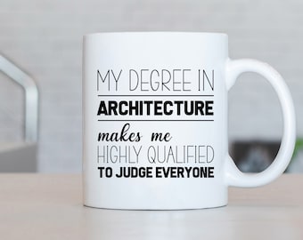 Taza de Grado de Arquitectura, Nueva Taza de Arquitecto, Regalo de Grado de Arquitectura, Graduación de Arquitectura, Estudiante de Arquitectura Presente LD3