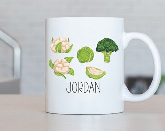 Cabbage Mug, Personalized Cabbage Coffee Cup, Cabbage Present, Cabbage Gift Ideas, Cabbage Birthday Gifts LB274