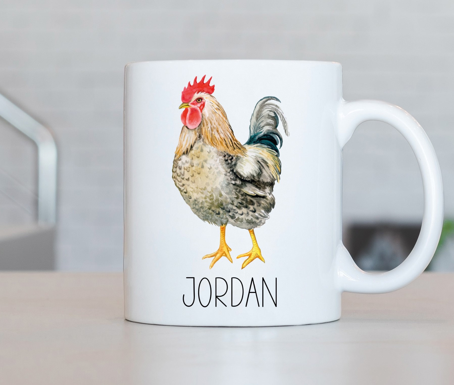 Chicken Mug Personalized Chicken Coffee Cup Chicken Present Etsy