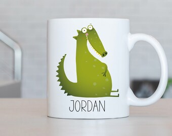 Crocodile Mug, Personalized Crocodile Coffee Cup, Crocodile Present, Crocodile Gift Ideas, Crocodile Birthday Gifts LL106