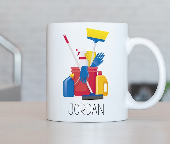 Putzbecher, Personalisierte Reinigung Kaffeetasse, Putzgeschenk, PutzgeschenkIdeen, Reinigung Geburtstagsgeschenk LB220