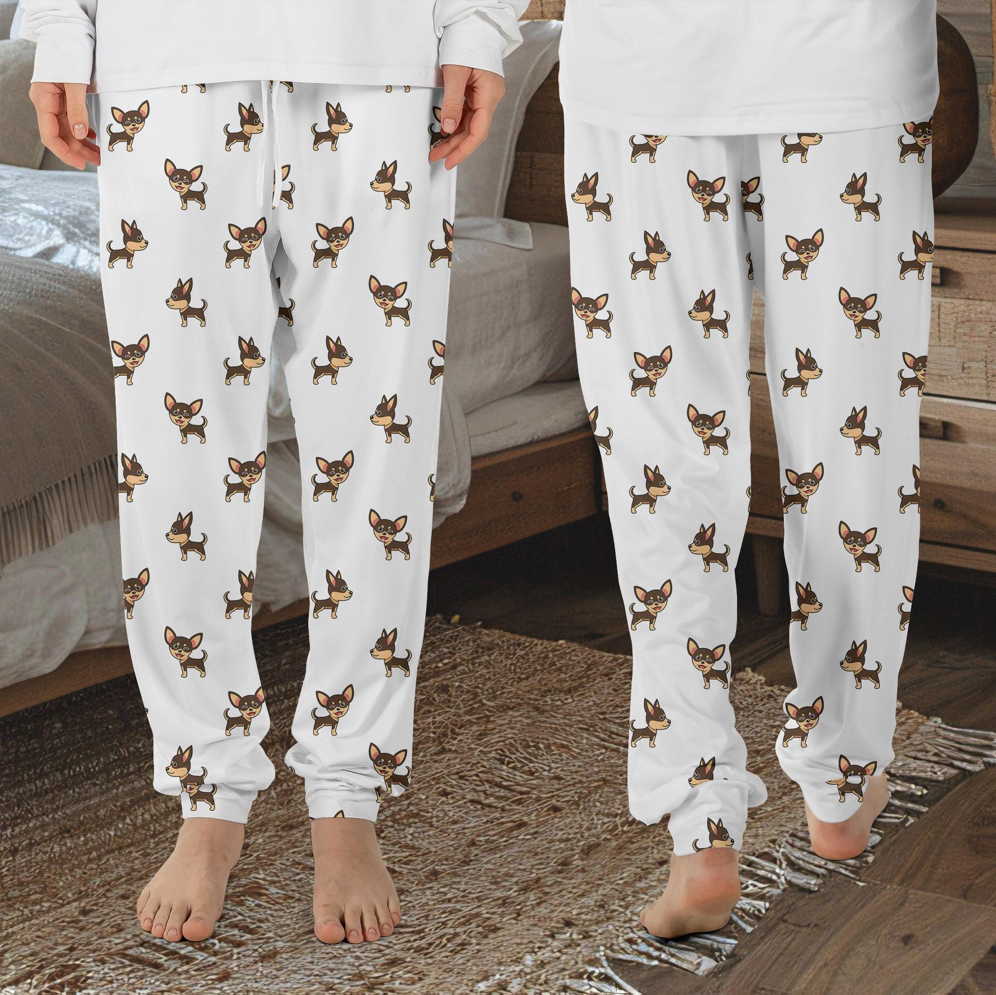 Dog Print Womens Flannel Pajamas With Dogs Dog Print Pajamas Women
