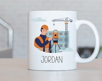 Civil Engineer Mug, Personalized Civil Engineer Coffee Cup, Civil Engineer Present, Civil Engineer Gift Ideas, Engineer Birthday Gifts LB155