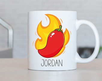 Red Pepper Mug, Personalized Red Pepper Coffee Cup, Red Pepper Present, Red Pepper Gift Ideas, Red Pepper Birthday Gifts LL275