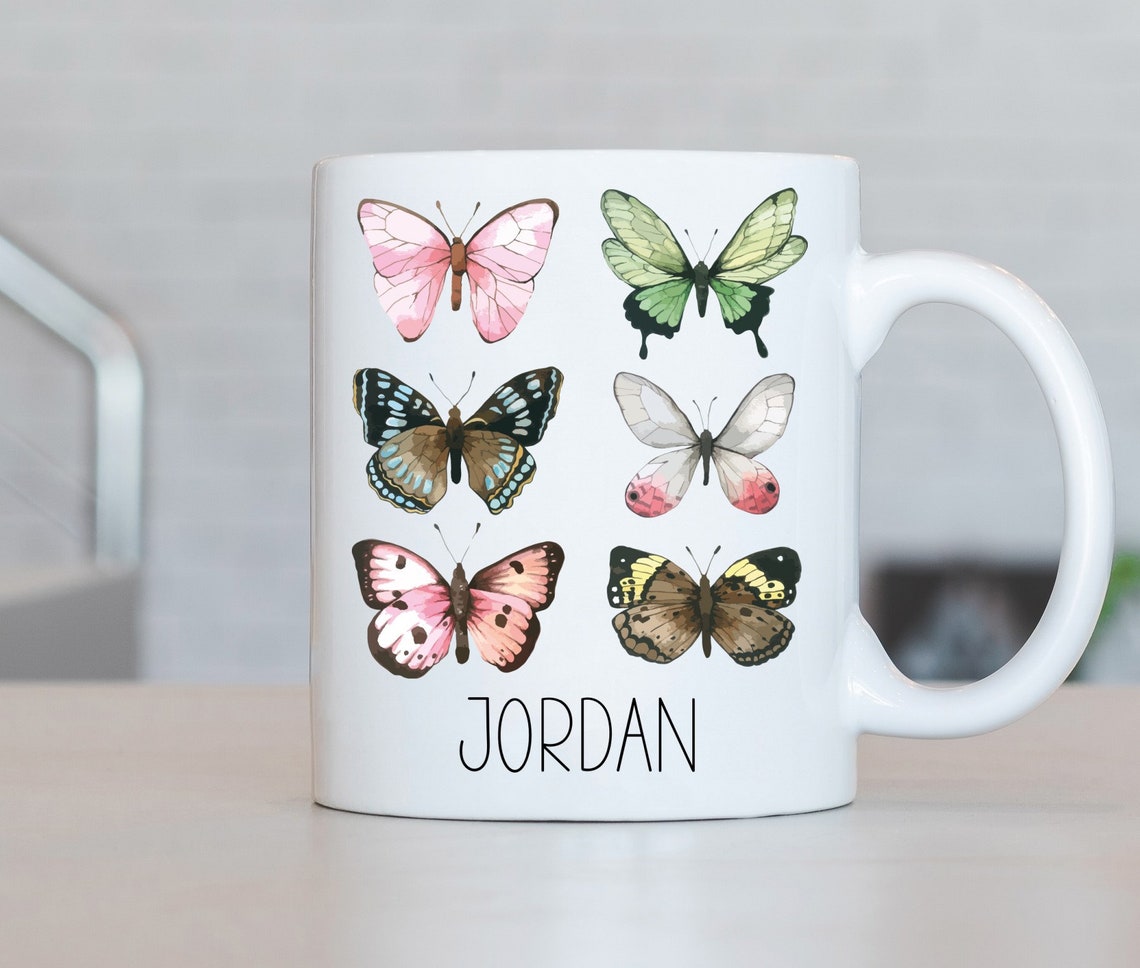 Butterfly Mug Personalized Butterfly Coffee Cup Butterfly Etsy
