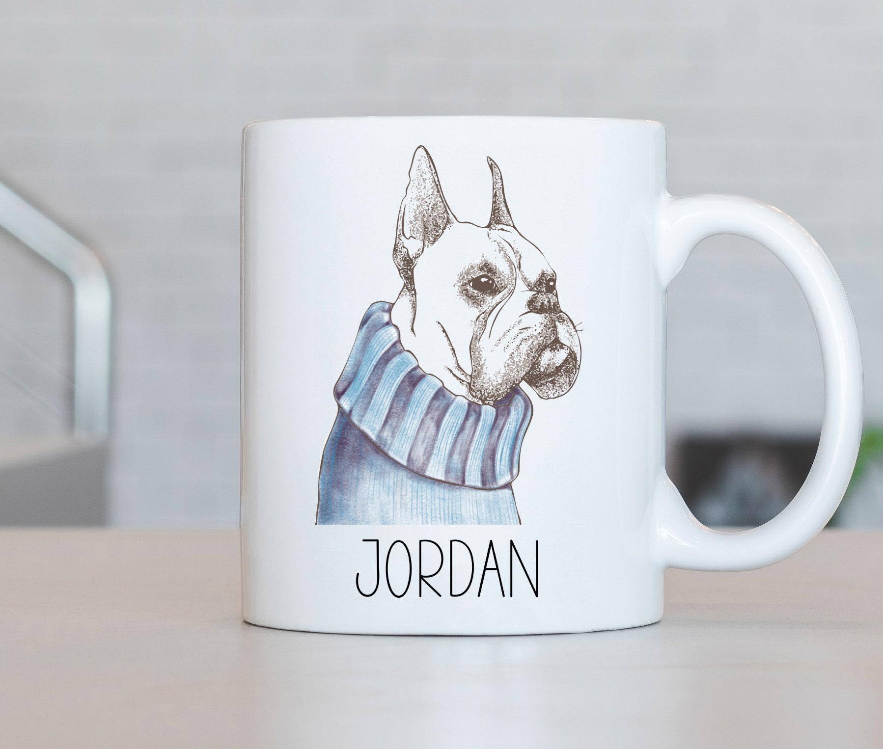 Boxer Dog Mug Personalized Boxer Dog Coffee Cup Boxer Dog Etsy UK