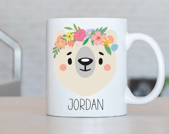 Taza de oso polar, taza de café de oso polar personalizada, presente de oso polar, ideas de regalos de oso polar, regalos de cumpleaños de oso polar LL28