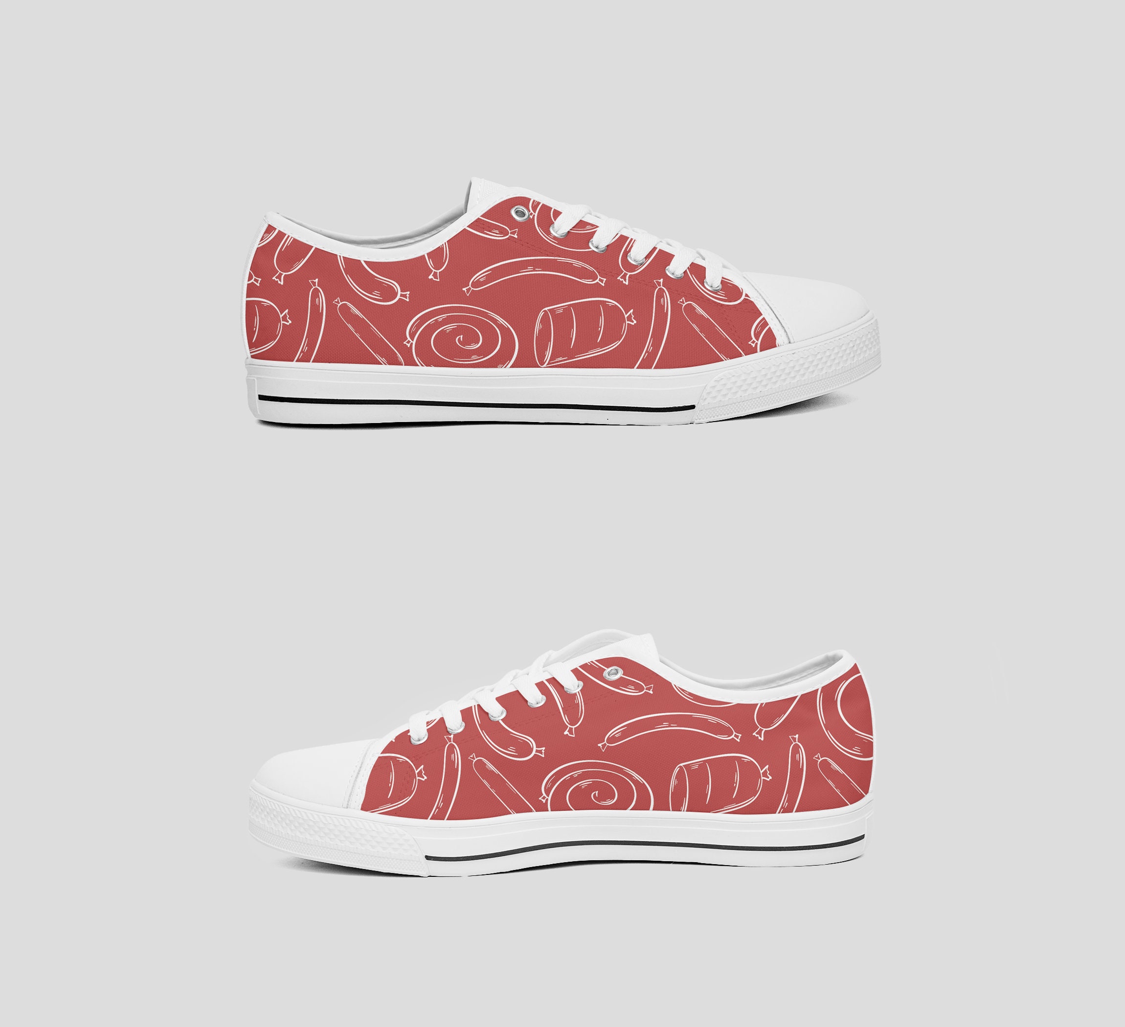 Sausage Canvas Shoes, High Top Canvas Shoes, Low Top Canvas Shoes