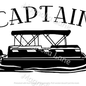 Pontoon Boat Captain PNG/SVG/JPG Digital Printable Cricut Silhouette
