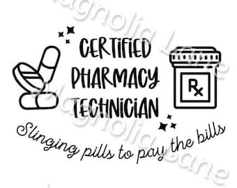 Certified Pharmacy Technician CPhT PNG/SVG/JPG Files Printable for Cricut Silhouette