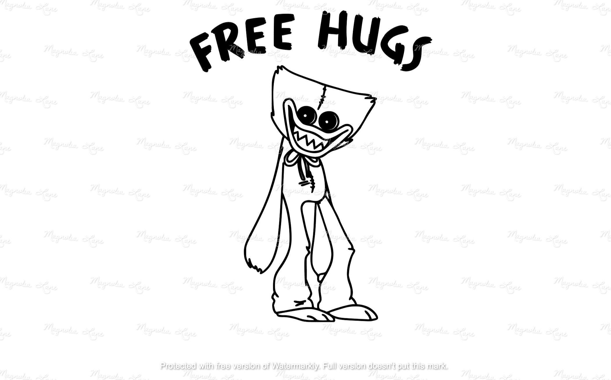   Huggy Wuggy Coloring Pages Cute  Best Free