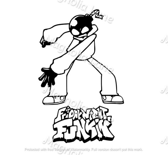 Friday Night Funkin Fnf Whitty SVG/PNG/JPG Files Printable 