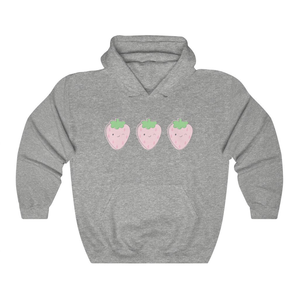 Strawberry Sweater Strawberry Hoodie Kawaii Sweatshirt Kawaii Etsy