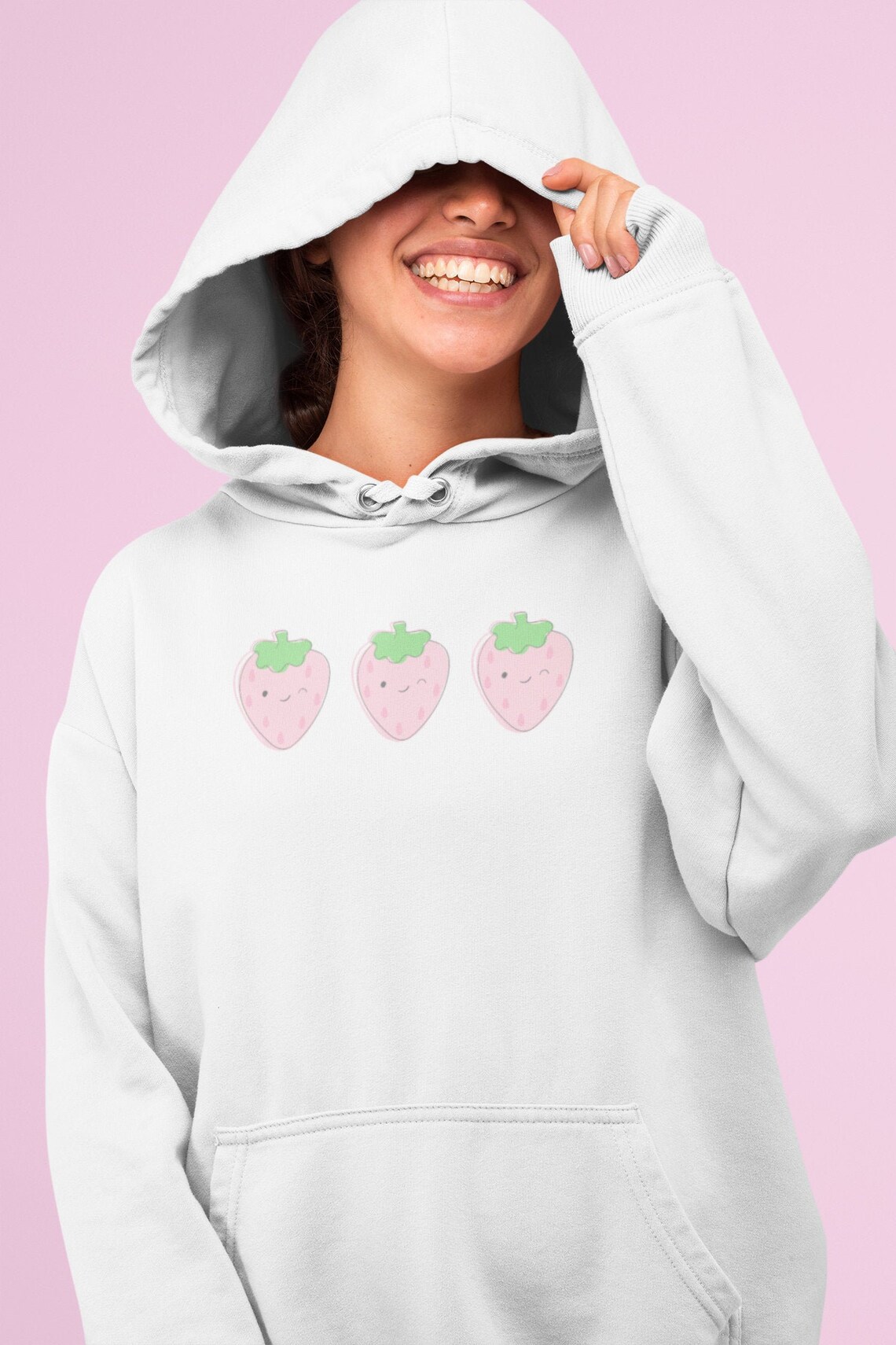 Strawberry Sweater Strawberry Hoodie Kawaii Sweatshirt Kawaii Etsy