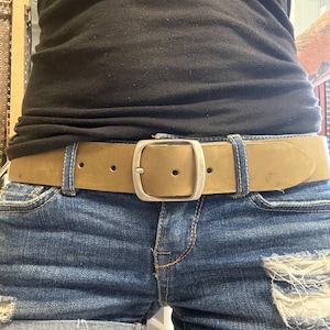 Heavy Duty 1.5” Solid Leather Custom Fitted Belt Men, Women, Kids Plain Belt