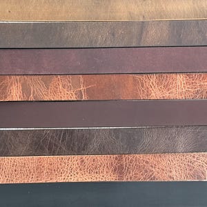Heavy Duty 1.5” Solid Leather Custom Fitted Belt Men, Women, Kids Plain Belt image 4