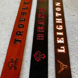 Custom Leather Name Belt