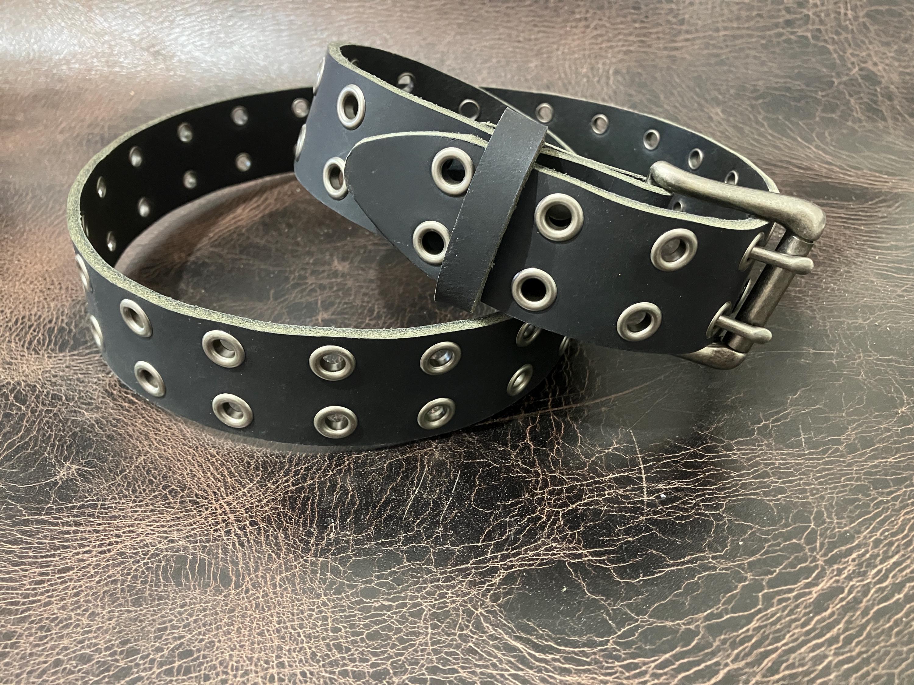 1.5” Double Hole Silver , Gold Eyelet/grommet Belt - Etsy