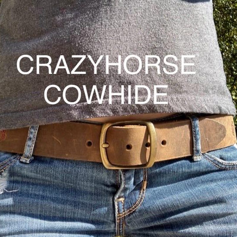 Heavy Duty Solid Leather Custom Fitted Belt Men, Women, Kids Plain Belt