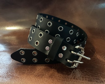 Custom Leather Double Hole Belt