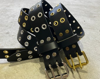 Custom Leather Double Hole Belt