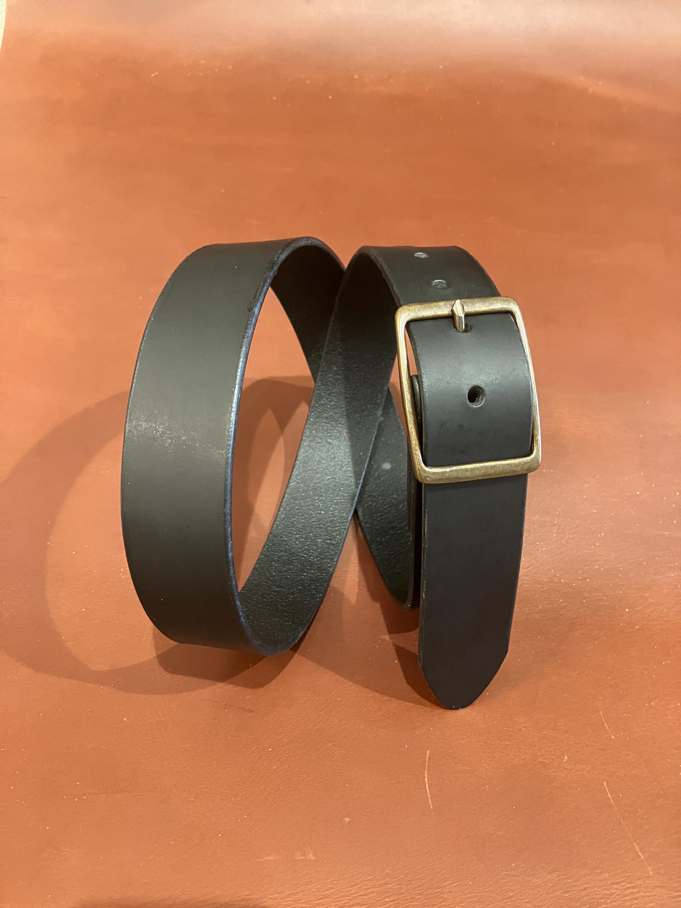 Heavy Duty Solid Leather Custom Fitted Belt Men, Women, Kids Plain Belt