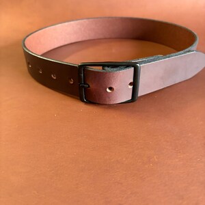 Heavy Duty 1.5” Solid Leather Custom Fitted Belt Men, Women, Kids Plain Belt image 8