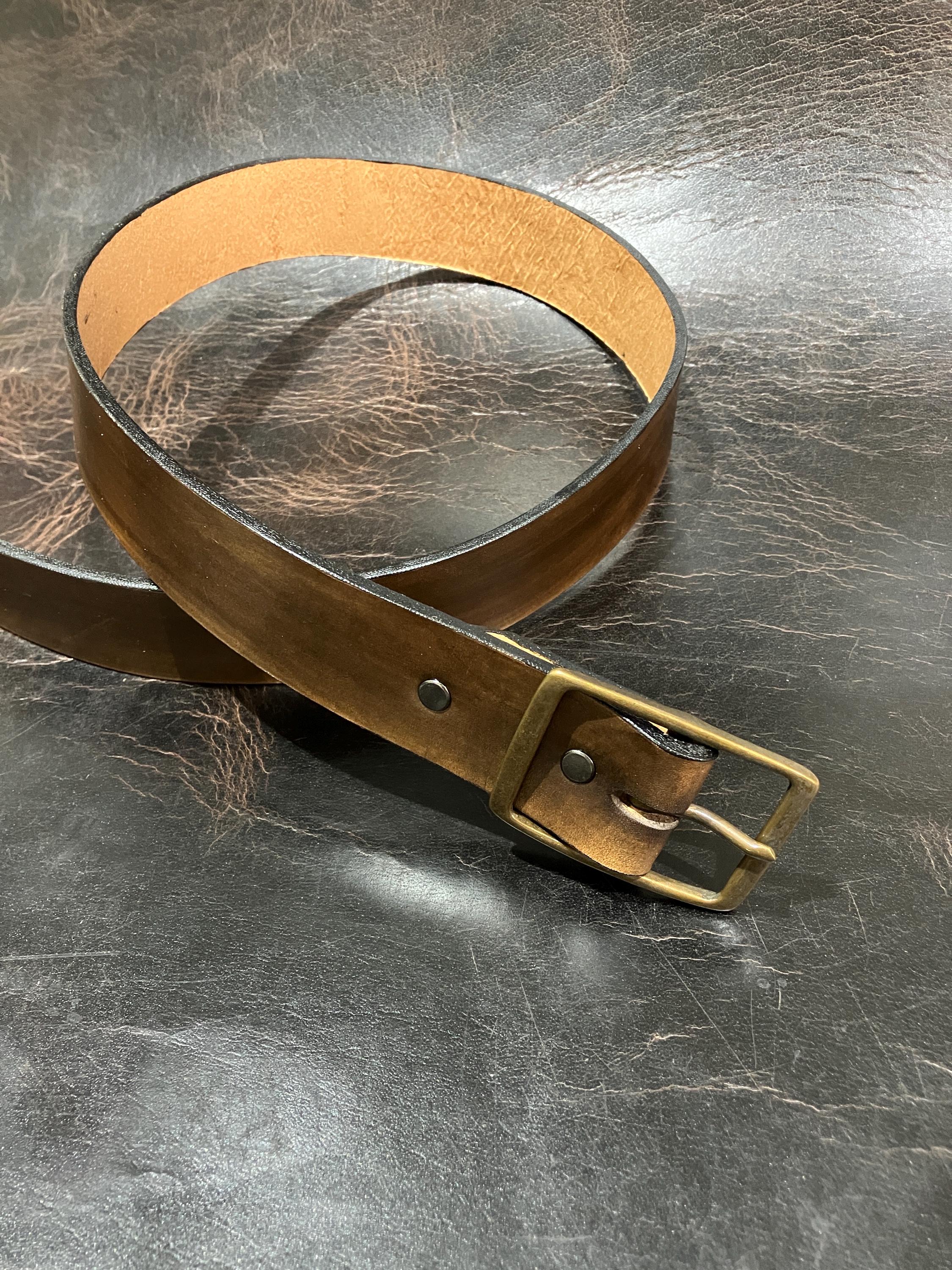 Heavy Duty Solid Leather Custom Fitted Belt Men, Women, Kids Plain Belt