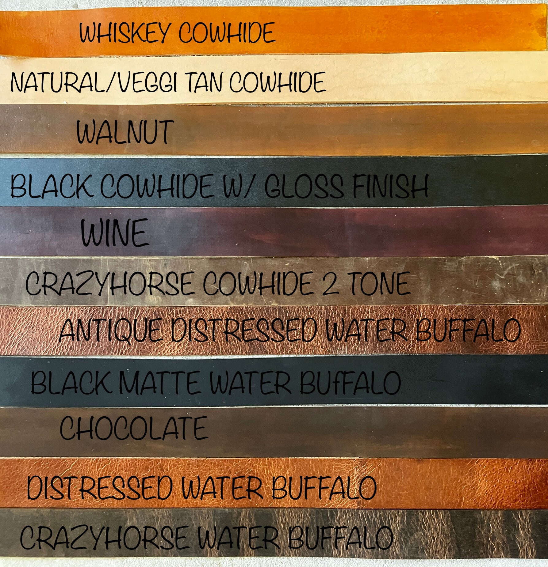 Heavy Duty Solid Leather Custom Fitted Belt Men, Women, Kids Plain Belt