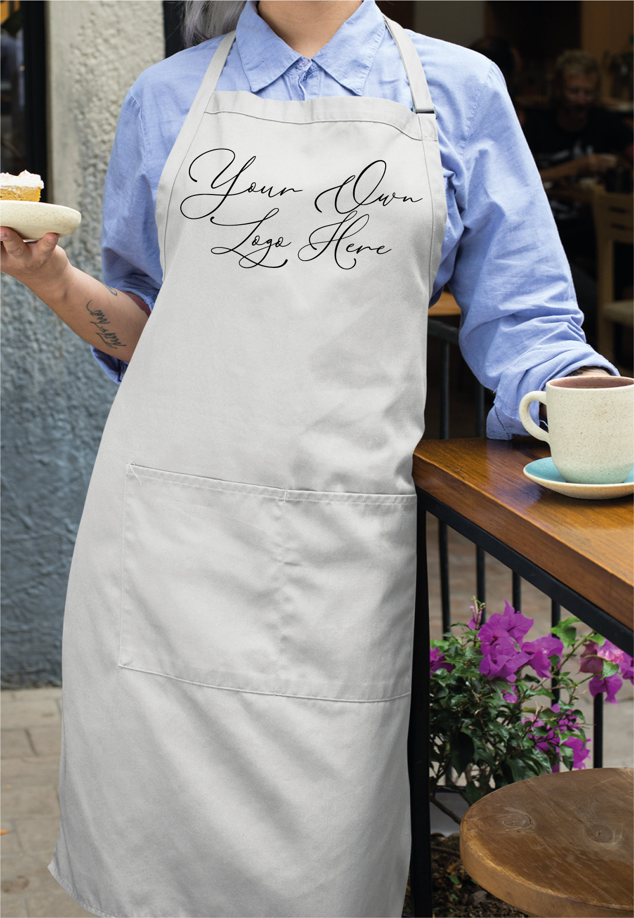 Logo Apron Custom Logo Apron Personalized Apron Bakery Etsy