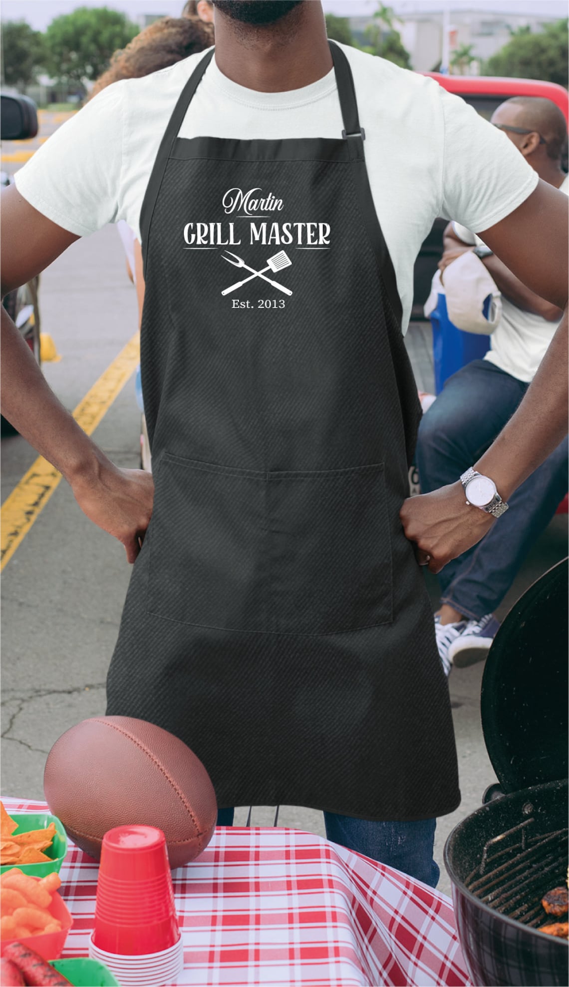 Personalized Apron For Men Grill Master Apron BBQ Apron Etsy