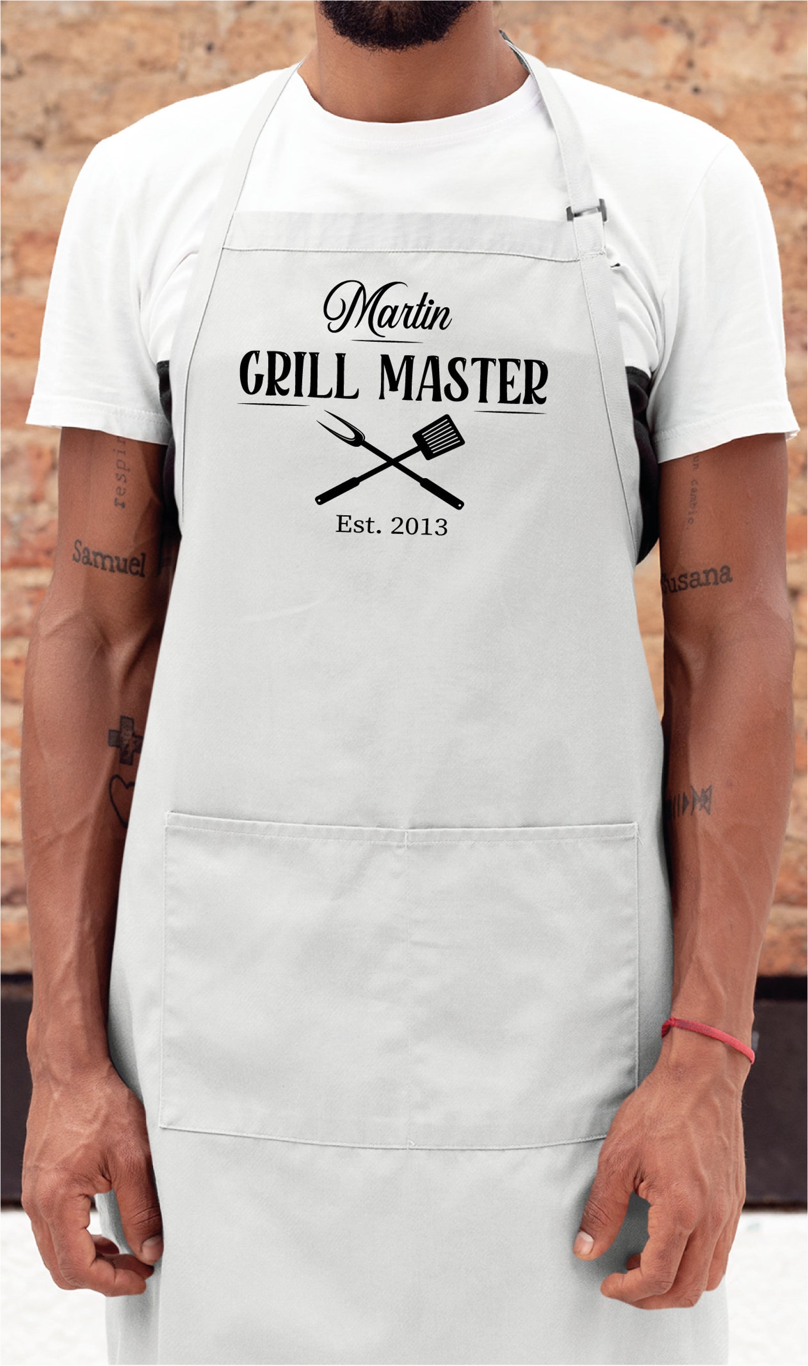 Personalized Apron For Men Grill Master Apron BBQ Apron | Etsy