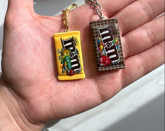 Peanut M&M Bag Keychain | M and M Candy Keyring, Chocolate