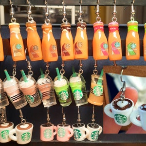 Starbucks Earrings, Starbucks Necklaces, Starbucks Keychains, Coffee Jewelry, Coffee Keychain, Coffee Mug Earrings, Coffee Lover Gift