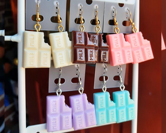 MILK X SODA PASTEL BEAR EARRINGS PURPLE MILK X SODA PASTEL BEAR EARRINGS PURPLE