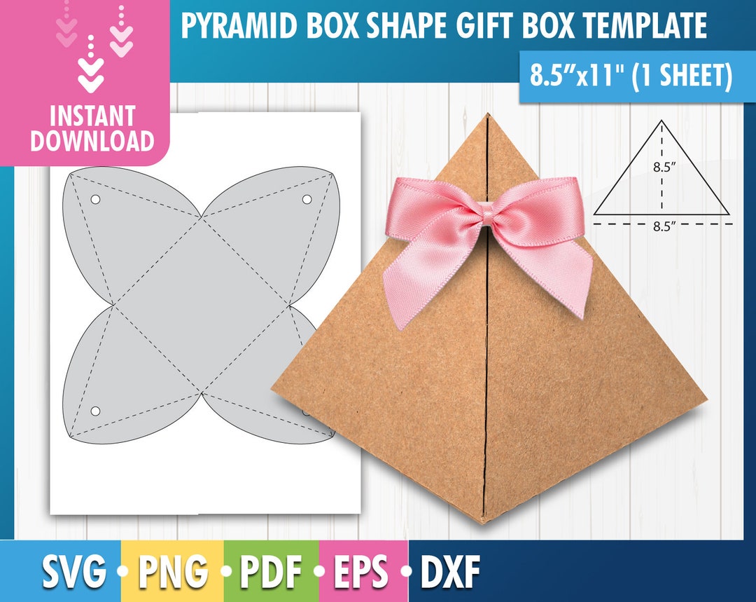 Pyramid Box Template SVG for cricut Pyramid Box svg Birthday Etsy España Pyramid Box Template SVG for cricut Pyramid Box svg Birthday Etsy España