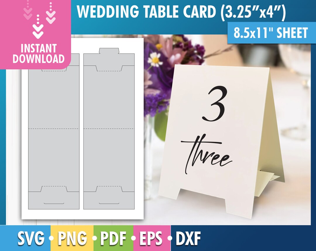Tent Card Template Table Tent Card Svg Tent Card Printable Etsy Australia