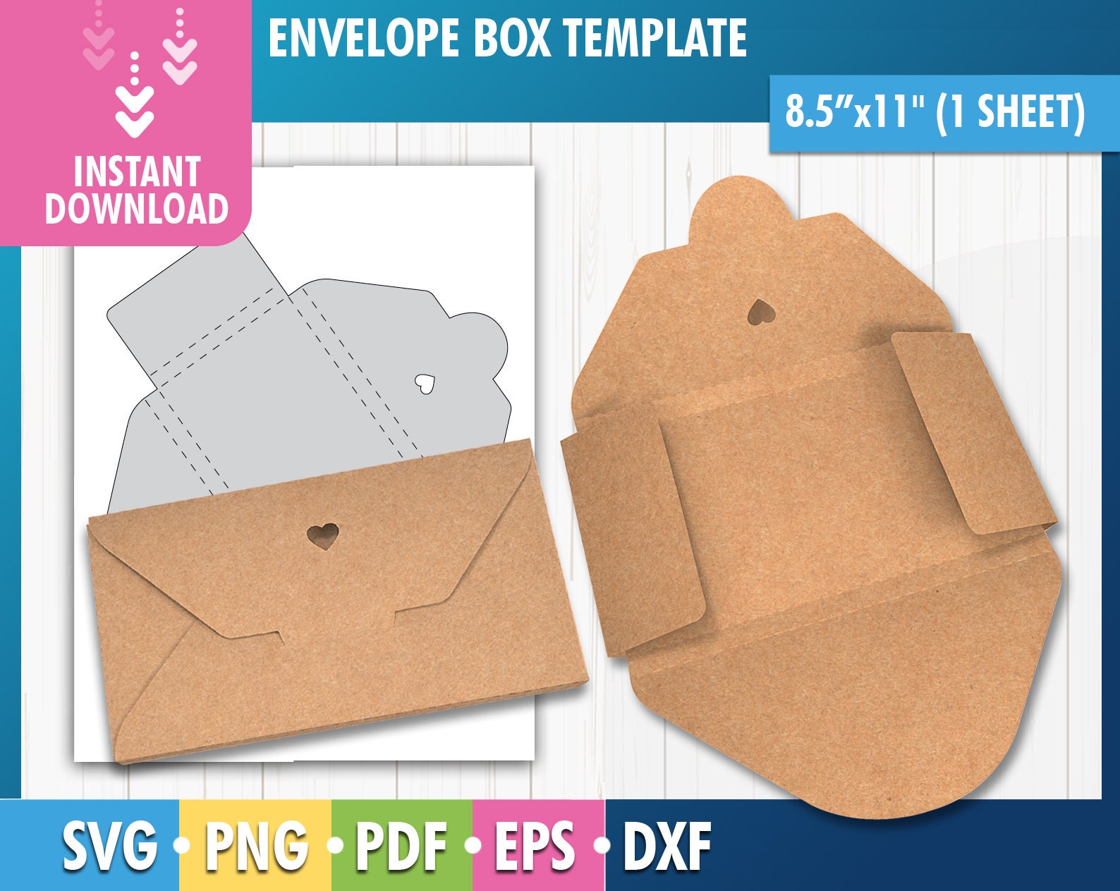 Letter Box Template Envelope Box Cardboard Letter Box Etsy Australia