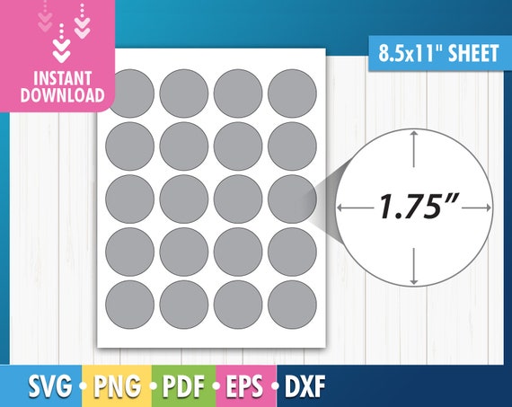 1.75 Inch Circle Template Round Sticker Collage Circle - Etsy