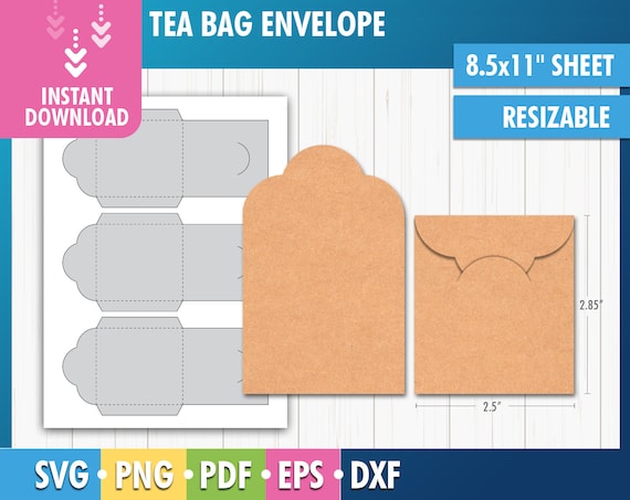Seed Packet Template Tea Bag Envelope Template Printable Tea - Etsy
