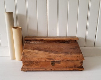 Old wooden writing desk, vintage desk, standing writing desk, vintage correspondence, writing box, office organization, calligraphy