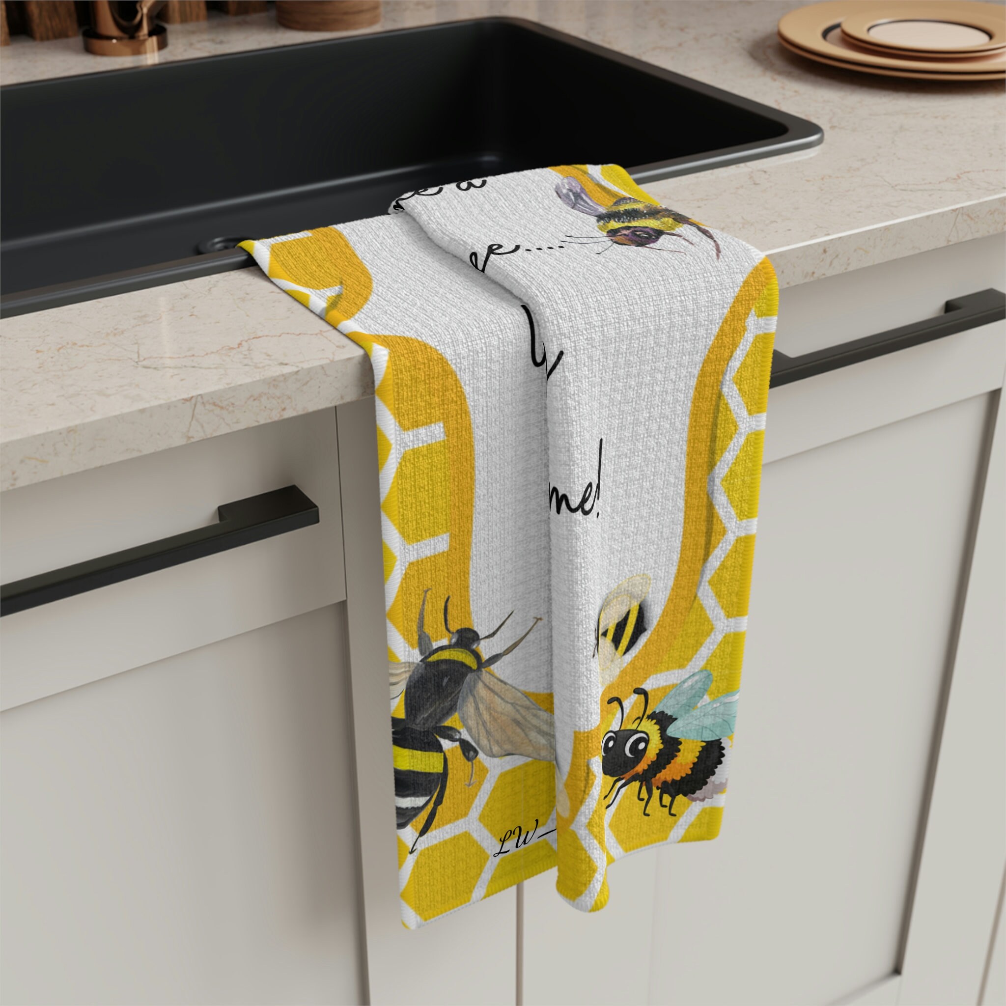 Bumble Bee Tea Towel Soft Kitchen Tea Towels Dish Towels Home & Living  Décor Kitchen Décor and Accessories 