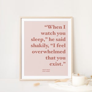 BookTok Poster, Minimalist Quote Art, Beach Read Emily Henry Quote, Bookish Vibes, Aesthetic Wall Art, Pastel Room Decor, BookTube Digital