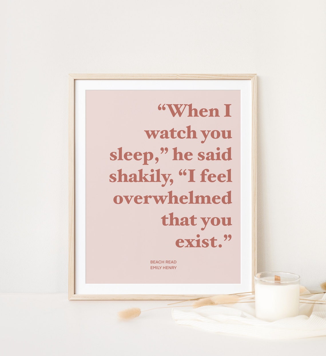 Booktok Poster Minimalist Quote Art Beach Read Emily Henry Etsy UK