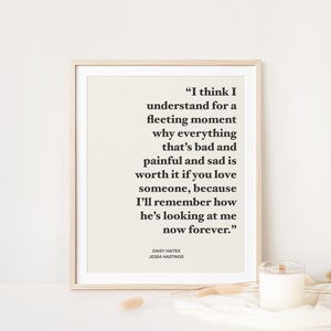 Daisy Haites Merch, Magnolia Parks Poster, Book Lover Gift, Gifts for Readers, Printable Wall Art, Bookish Poster, Booktok Merch, Book Quote